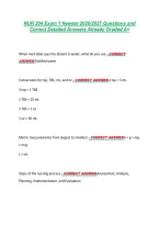 NUR 204 Exam 1 Newest 2026&sol;2027 Questions and &NewLine;Correct Detailed Answers Already Graded A&plus; 