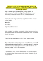 Cnsl 503 - Exam 4 Portage Learning Graduate Statistics Questions & Answers &vert; Latest Already Graded A&plus; Update