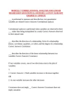 Module 7 Correlational Analysis And Linear Regression Questions & Answers &vert; Latest Already Graded A&plus; Update