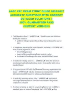 Aapc Cpc Exam Study Guide 2026&sol;2027 &NewLine;Accurate Questions With Correct &NewLine;Detailed Solutions &vert;&vert; &NewLine;100&percnt; Guaranteed Pass &NewLine;<Newest Version> 
