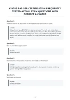 Cintas Fas Ssr Certification Frequently&NewLine;Tested Actual Exam Questions With&NewLine;Correct Answers&NewLine;