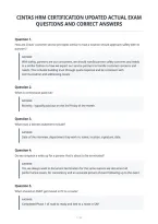 Cintas Hrm Certification Updated Actual Exam&NewLine;Questions And Correct Answers