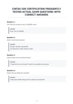 Cintas Ssr Certification Frequently&NewLine;Tested Actual Exam Questions With&NewLine;Correct Answers