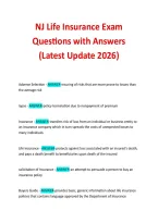 NJ Life Insurance Exam Questions with Answers &lpar;Latest Update 2026&rpar;