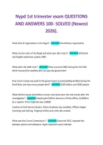 Nypd 1st trimester exam QUESTIONS AND ANSWERS 100- SOLVED &lpar;Newest 2026&rpar;&period; 