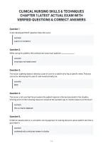 Clinical Nursing Skills & Techniques&NewLine;Chapter 1 Latest Actual Exam With&NewLine;Verified Questions & Correct Answers&NewLine;