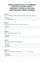 Clinical Nursing Skills & Techniques&colon;&NewLine;Chapter 23 Oxygen Therapy&NewLine;Frequently Tested Actual Exam&NewLine;Questions With Correct Answers