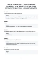 Clinical Nursing Skills And Techniques&NewLine;Ch 34 Perry & Potter Latest Actual Exam&NewLine;With Verified Questions & Correct Answers