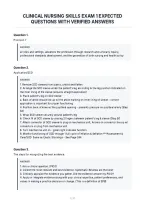 Clinical Nursing Skills Exam 1 Expected&NewLine;Questions With Verified Answers