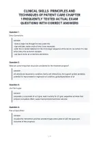 Clinical Skills&colon; Principles And&NewLine;Techniques Of Patient Care Chapter&NewLine;1 Frequently Tested Actual Exam&NewLine;Questions With Correct Answers