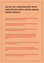 &NewLine;Hsa 4191 Test 3 Exam 2026 Latest Update&NewLine;Questions And Correct Verified Answers&NewLine;Already Graded A&plus; 