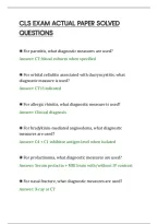 Cls Exam Actual Paper Solved&NewLine;Questions