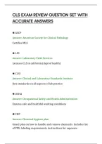 Cls Exam Review Question Set With&NewLine;Accurate Answers