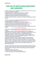 Nur 504 3P Apea Exam Questions And Answers 2026-2027