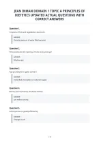 Jean Inman Domain 1 Topic A Principles Of&NewLine;Dietetics Updated Actual Questions With&NewLine;Correct Answers