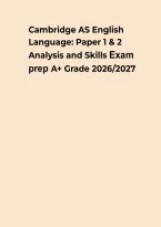 Cambridge AS English Language Paper 1 & 2 &ndash; Analysis&comma; Skills & Exam Preparation&NewLine;&NewLine;