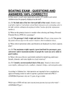 Boating Exam - Questions And Answers 100&percnt; Correct&excl;&excl;&excl;
