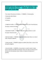 Straighterline Introduction To Statistics Exam &vert;&NewLine;Newest Updated Actual &vert; Verified Answers And&NewLine;Complete Exam Prep