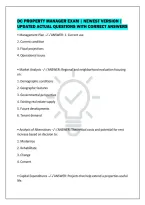 Dc Property Manager Exam &vert; Newest Version &vert;&NewLine;Updated Actual Questions With Correct Answers