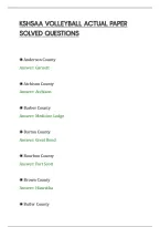 Kshsaa Volleyball Actual Paper&NewLine;Solved Questions&NewLine;