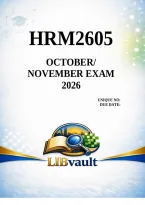 HRM2605 October&sol;November Final Exam 2026