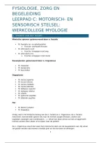 Samenvatting Werkcollege Leerpad C&colon; Myologie &vert; Fysiologie&comma; Zorg en Begeleiding &vert; Arteveldehogeschool&comma; Vroedkunde &vert; 2026&sol;27&NewLine;