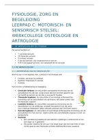 Samenvatting werkcollege Leerpad C&colon; Osteologie & Artrologie &vert; VRK2 -Fysiologie&comma; Zorg en Begeleiding &vert; Arteveldehogeschool &vert; 2026&sol;27