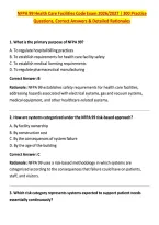 NFPA 99 Health Care Facilities Code Exam 2026&sol;2027 &vert; 300 Practice &NewLine;Questions&comma; Correct Answers & Detailed Rationales