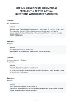 Life Insurance Exam 1 &lpar;Primerica&rpar;&NewLine;Frequently Tested Actual&NewLine;Questions With Correct Answers