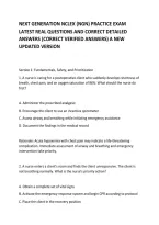 Next Generation Nclex &lpar;Ngn&rpar; Practice Exam&NewLine;Latest Real Questions And Correct Detailed &NewLine;Answers &lpar;Correct Verified Answers&rpar; A New &NewLine;Updated Version