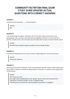 Community Nutrition Final Exam&NewLine;Study Guide Updated Actual&NewLine;Questions With Correct Answers