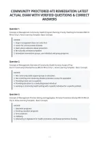 Community Proctored Ati Remediation Latest&NewLine;Actual Exam With Verified Questions & Correct&NewLine;Answers