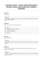 Log Bolc Exam 1 Study Guide Frequently&NewLine;Tested Actual Questions With Correct&NewLine;Answers&NewLine;