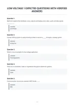 Low Voltage 1 Expected Questions With Verified&NewLine;Answers&NewLine;