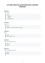 Lpc 68W Expected Questions With Verified&NewLine;Answers&NewLine;