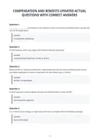 Compensation And Benefits Updated Actual&NewLine;Questions With Correct Answers