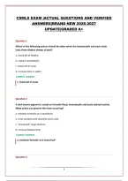 CSMLS EXAM PACKAGE  &vert;QUESTIONS AND ANSWERS&vert;BRAND NEW 2026-2027 UPDATE