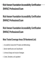 Rick Hansen Foundation Accessibility Certification &lpar;RHFAC&rpar; Professional Exam UPDATED QUESTIONS AND CORRECT ANSWERS WITH RATIONALES&period;pdf&NewLine;&NewLine;