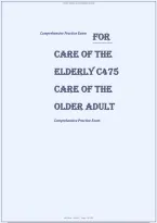 Test Bank for Conv Care of the Older Adult - Graded A&plus; Comprehensive Exam Prep