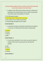 Straighterline Introduction To Statistics Final Exam 2026 And &NewLine;Study Guide Complete Accurate Exam