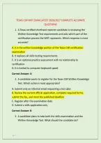 Texas Csr Wkt Exam Latest 2026&sol;2027 Complete Accurate &NewLine;Questions 