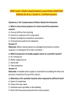 NICET Level 1 Water-Based Systems Layout &lpar;New 2026&sol;2027 &NewLine;Update&rpar; Qs & As &vert; Grade A &vert; Verified Answers