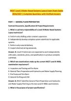 NICET Level 3 Water-Based Systems Layout Exam Study Guide &NewLine;2026&sol;2027 &vert; Complete Questions with Verified Answers 