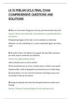 Ls 15 Phelan Ucla Final Exam&NewLine;Comprehensive Questions And&NewLine;Solutions&NewLine;