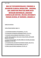 NSG 527 Psychopathology&comma; Theories & Advanced Clinical Modalities&colon; 245 Final Exam Practice Questions & Answers with Detailed Rationales &lpar;2026&sol;2027 PMHNP &sol; MSN Exam Bank - Wilkes University Passan School of Nursing&rpar;&NewLine;