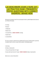 Cje Benchmark Exam 2&sol; Nurs 3251 - &NewLine;Cje Practice Exam &vert; Frequently &NewLine;Tested Questions With Correct &NewLine;Answers &vert; Brand New&excl; 