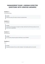 Management Exam 1 Nieman Expected&NewLine;Questions With Verified Answers&NewLine;