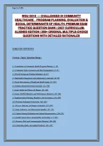 WGU D518 &mdash; CHALLENGES IN  Healthcare Program Planning&comma; Evaluation & Social Determinants of Health &lpar;SDOH&rpar;&colon; 320 Final Exam Practice Questions & Answers with Detailed Rationales &lpar;2026&sol;2027 MPH &sol; MSN &sol; DNP Exam Bank&rpar;