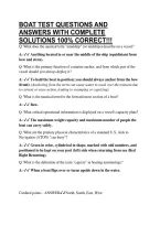 Boat Test Questions And Answers With Complete Solutions 100&percnt; Correct&excl;&excl;&excl;