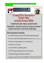 CompTIA Security&plus; &lpar;SY0-701&rpar; actual exam 2026 questions and well &NewLine;detailed answers 